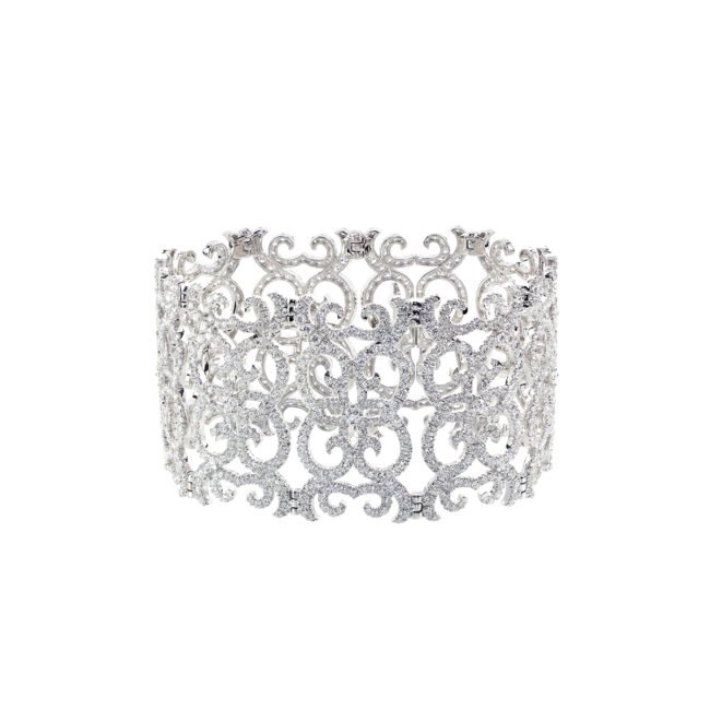 Filigree diamond bracelet