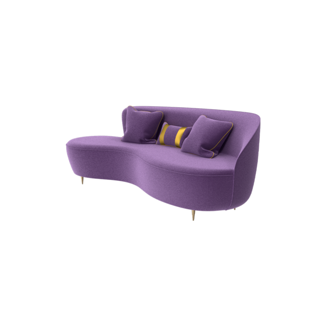 Curved Sofa Purple